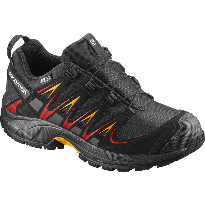 SALOMON XA PRO 3D CSWP K Philippines - Kids' Trail Running Shoes - Black | 659403-KGU